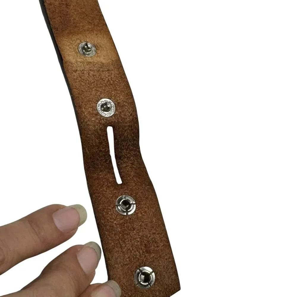 3D Leather Tooled Bucking Bronco Bull Roping Cowboy Western Belt